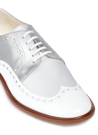 Detail View - Click To Enlarge - CLERGERIE - Joella metallic and patent leather brogues