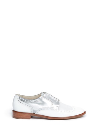 Main View - Click To Enlarge - CLERGERIE - Joella metallic and patent leather brogues