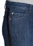 Detail View - Click To Enlarge - EACH X OTHER - Leather trim washed jeans