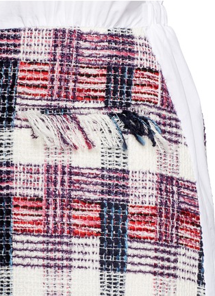 Detail View - Click To Enlarge - MSGM - Tweed overlay shirt dress