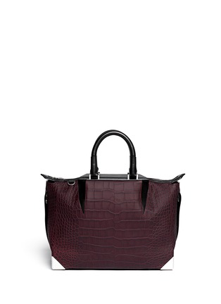 Back View - Click To Enlarge - ALEXANDER WANG - 'Prisma' crocodile leather tote