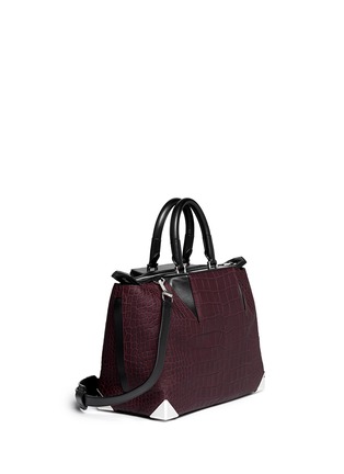 Front View - Click To Enlarge - ALEXANDER WANG - 'Prisma' crocodile leather tote