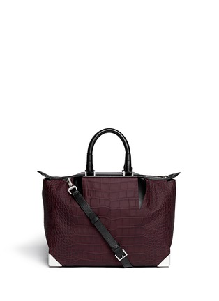 Main View - Click To Enlarge - ALEXANDER WANG - 'Prisma' crocodile leather tote