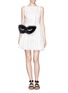 Figure View - Click To Enlarge - CHARLOTTE OLYMPIA - 'Blink' mask velvet clutch