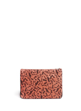 Back View - Click To Enlarge - CHARLOTTE OLYMPIA - 'Dress Up' print suede pouch