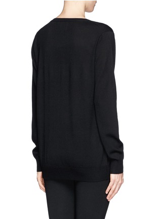 Back View - Click To Enlarge - MARKUS LUPFER - Natalie candy stripe sequin 'Lara Lip' sweater