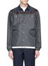 Main View - Click To Enlarge - KOLOR - Contrast yoke floral embroidered coach jacket