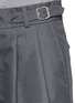 Detail View - Click To Enlarge - KOLOR - Floral embroidered belted shorts