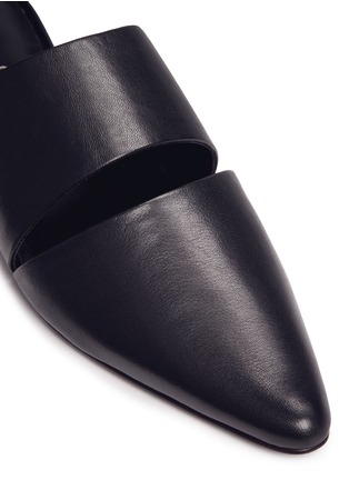 Detail View - Click To Enlarge - OPENING CEREMONY - 'Livre' cutout leather mules