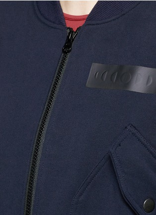 Detail View - Click To Enlarge - PARTICLE FEVER - Detachable sleeve cotton bomber jacket