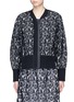 Main View - Click To Enlarge - DAWEI - Cat guipure lace bomber jacket