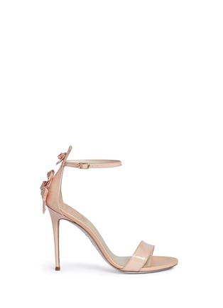 Main View - Click To Enlarge - RENÉ CAOVILLA - Strass bow patent leather sandals