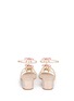Back View - Click To Enlarge - RENÉ CAOVILLA - Strass pavé bow satin block heel sandals