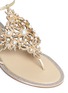 Detail View - Click To Enlarge - RENÉ CAOVILLA - Glass crystal embellished Karung leather sandals