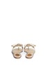 Back View - Click To Enlarge - RENÉ CAOVILLA - Glass crystal embellished Karung leather sandals