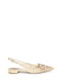 Main View - Click To Enlarge - RENÉ CAOVILLA - Strass and pearl lace slingback skimmer flats