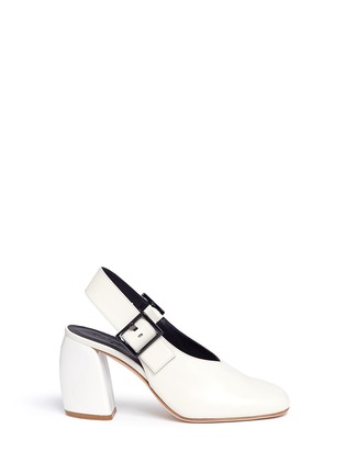Main View - Click To Enlarge - TIBI - 'Jillian' buckled leather slingback choked-up pumps