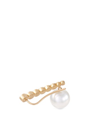Detail View - Click To Enlarge - SOPHIE BILLE BRAHE - 'Croissant Mer Au Sud' diamond South Sea pearl single earring