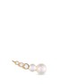 Main View - Click To Enlarge - SOPHIE BILLE BRAHE - Petite Croissant Perle' Akoya pearl diamond 14k gold single right earring