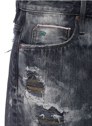 Detail View - Click To Enlarge - 72877 - 'Manni' distressed mini denim skirt