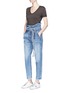 Figure View - Click To Enlarge - 72877 - 'Morenia' belted paperbag waist girlfriend jeans