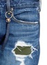 Detail View - Click To Enlarge - 72877 - Herma' distressed ripped knit patch cropped jeans