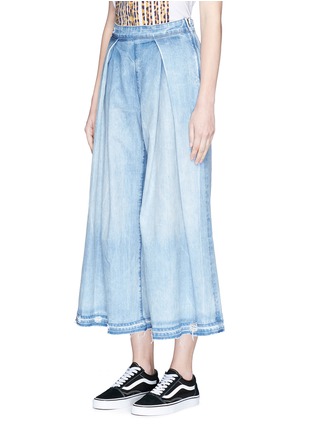 Front View - Click To Enlarge - 72877 - 'Coryne' pleated denim culottes