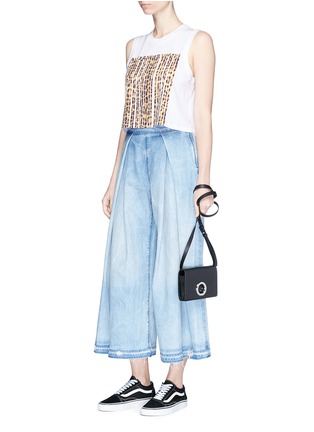 Figure View - Click To Enlarge - 72877 - 'Coryne' pleated denim culottes