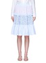 Main View - Click To Enlarge - ANAÏS JOURDEN - Stripe smocked tiered Oxford skirt