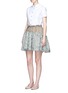 Figure View - Click To Enlarge - ANAÏS JOURDEN - Frayed gauze dot embroidered tulle skirt