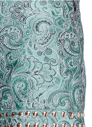 Detail View - Click To Enlarge - ANAÏS JOURDEN - 'Emerald China' stud paisley brocade shorts