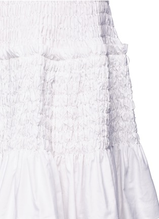 Detail View - Click To Enlarge - ANAÏS JOURDEN - Smocked panel Oxford shirt dress