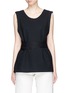 Main View - Click To Enlarge - BASSIKE - Belted split back mock wrap tank top
