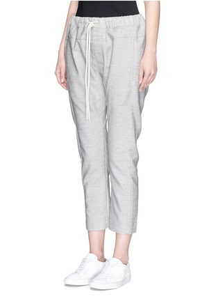 Front View - Click To Enlarge - BASSIKE - Elastic waist twill pants