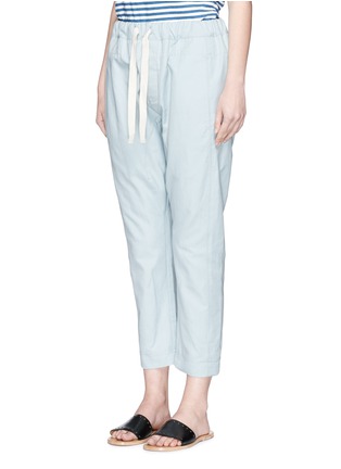Front View - Click To Enlarge - BASSIKE - 'Relaxed Pant II' in woven slub cotton-linen