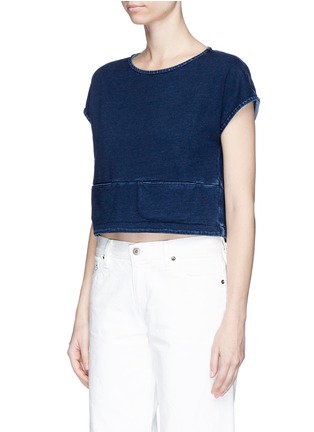 Front View - Click To Enlarge - AG - 'Nio' pocket cropped cotton T-shirt