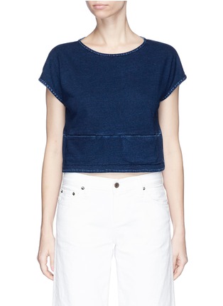 Main View - Click To Enlarge - AG - 'Nio' pocket cropped cotton T-shirt