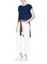 Figure View - Click To Enlarge - AG - 'Nio' pocket cropped cotton T-shirt