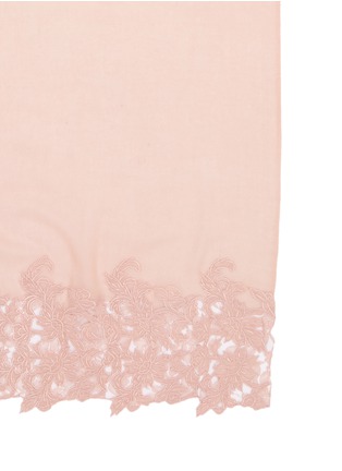 Detail View - Click To Enlarge - JANAVI - Embroidered floral cashmere scarf