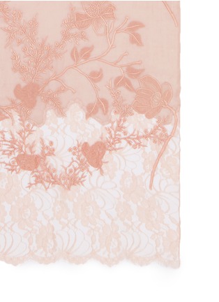 Detail View - Click To Enlarge - JANAVI - 'Jaal' embroidered floral lace cashmere scarf