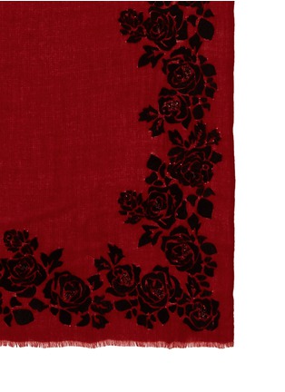 Detail View - Click To Enlarge - JANAVI - 'Esoteric Allure' floral embroidery cashmere scarf