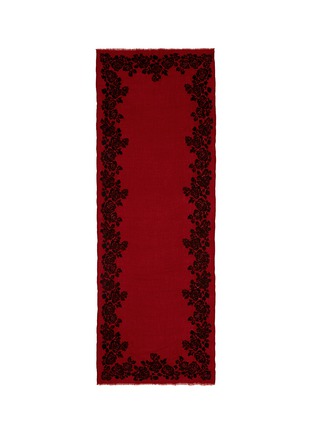 Main View - Click To Enlarge - JANAVI - 'Esoteric Allure' floral embroidery cashmere scarf