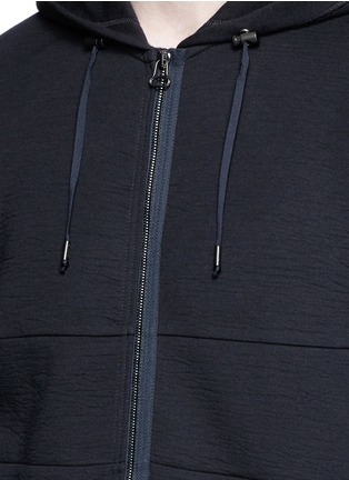 Detail View - Click To Enlarge - LANVIN - Technical jersey zip hoodie