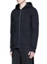 Front View - Click To Enlarge - LANVIN - Technical jersey zip hoodie