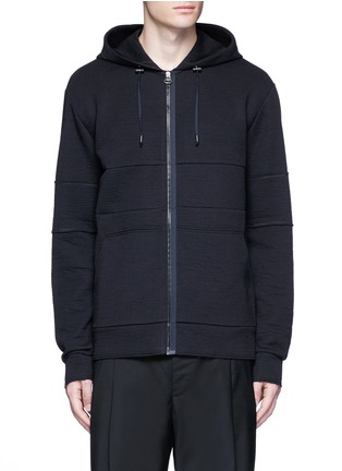Main View - Click To Enlarge - LANVIN - Technical jersey zip hoodie