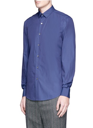 Front View - Click To Enlarge - LANVIN - Grosgrain ribbon placket shirt