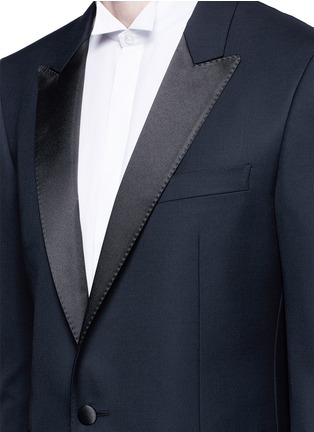 Detail View - Click To Enlarge - LANVIN - 'Attitude' satin trim wool tuxedo suit