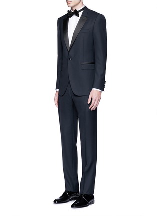 Figure View - Click To Enlarge - LANVIN - 'Attitude' satin trim wool tuxedo suit