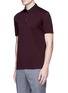 Front View - Click To Enlarge - LANVIN - Slim fit grosgrain collar polo shirt
