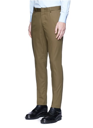 Front View - Click To Enlarge - LANVIN - Slim fit ribbon stripe chinos